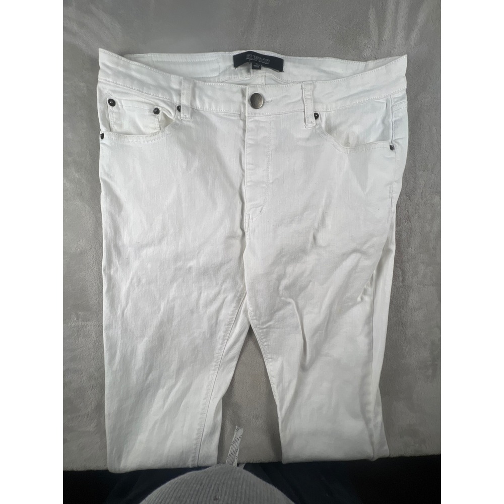 Elwood Mens White Skinny Jeans Ankle Zipper Detail Size‎ 34 EMB018905 Streetwear